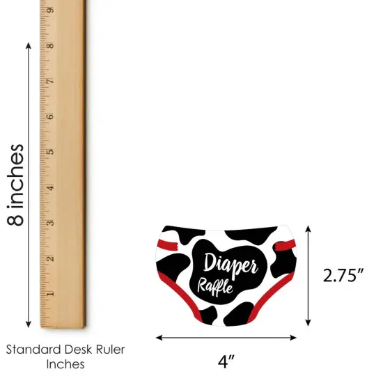Big Dot of Happiness Farm Animals - Diaper Shaped Raffle Ticket Inserts - Barnyard Baby Shower Activities - Diaper Raffle Game - Set of 24 {4}