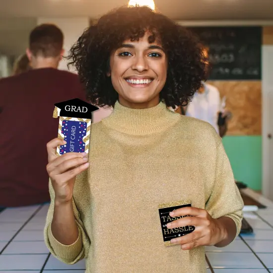 Big Dot of Happiness Tassel Worth The Hassle - Gold - Graduation Party Money and Gift Card Sleeves - Nifty Gifty Card Holders - Set of 8 {3}