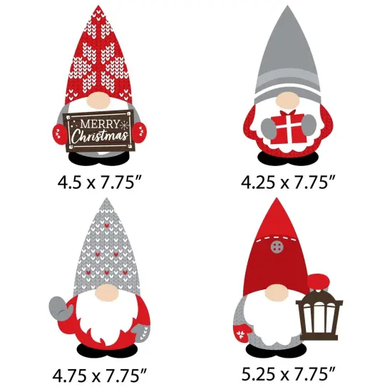 Big Dot of Happiness Christmas Gnomes - Decorations Holiday Party Essentials - Set of 20 {7}