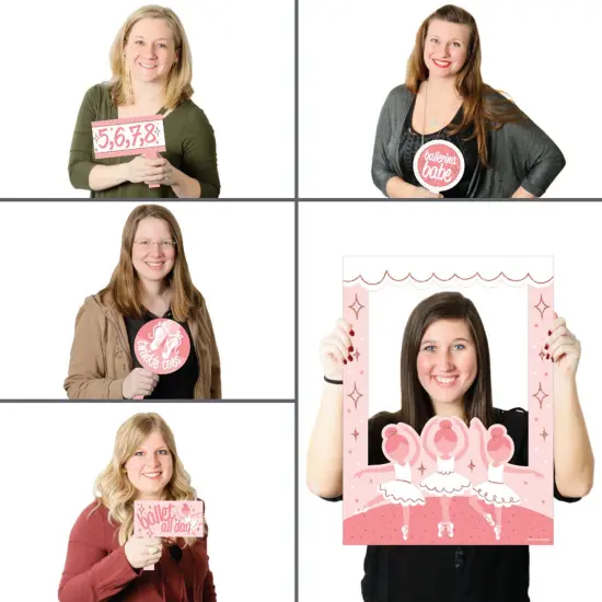 Big Dot of Happiness Tutu Cute Ballerina - Ballet Birthday Party or Baby Shower Selfie Photo Booth Picture Frame & Props - Printed on Sturdy Material {3}