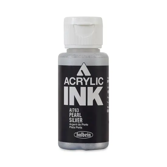 Holbein Acrylic Ink - Pearl Silver, 30 ml {1}