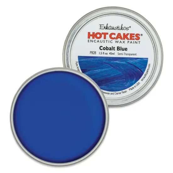 Enkaustikos Hot Cakes Encaustic Paint - Cobalt Blue, 45 ml tin {1}