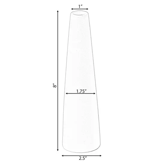 Uniquewise 8-Inch Slim Cone Ceramic Vase – Modern Decorative Centerpiece, Minimalist Flower Holder - Elegant Accent for Living Room, Office, Bedroom, Entryway, or Bathroom Decor Red {3}