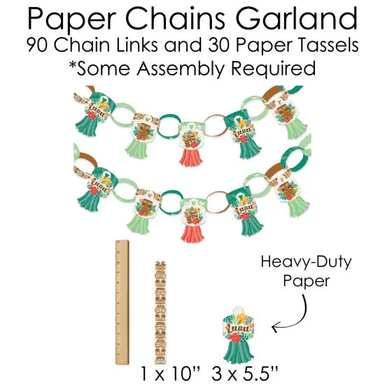 Big Dot of Happiness Tropical Luau - Banner and Photo Booth Decorations - Hawaiian Beach Party Supplies Kit - Doterrific Bundle {7}