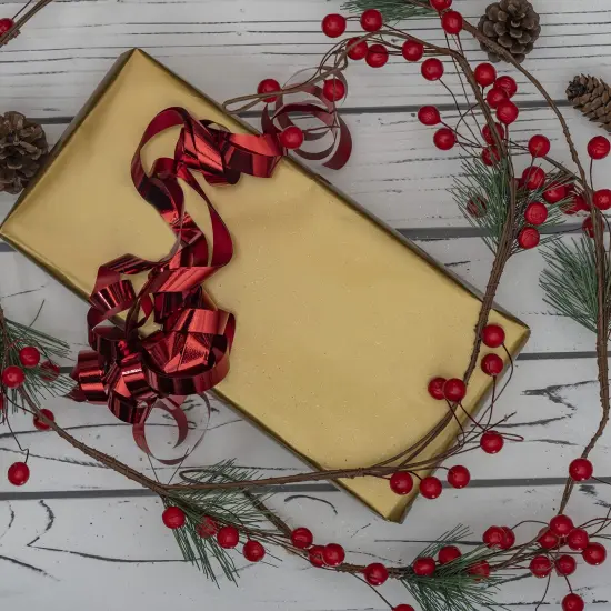 Ornativity Pine and Berries Garland - Pine Needles and Berry Rustic Holiday Christmas Tree Natural Garland Decorations &ndash; 6 Ft {4}