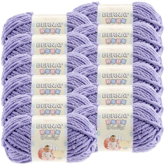 Multipack of 12 - Bernat Baby Blanket Yarn-Lilac {1}