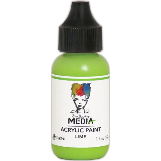 Multipack of 6 - Dina Wakley Media Acrylic Paint 1oz-Lime {2}