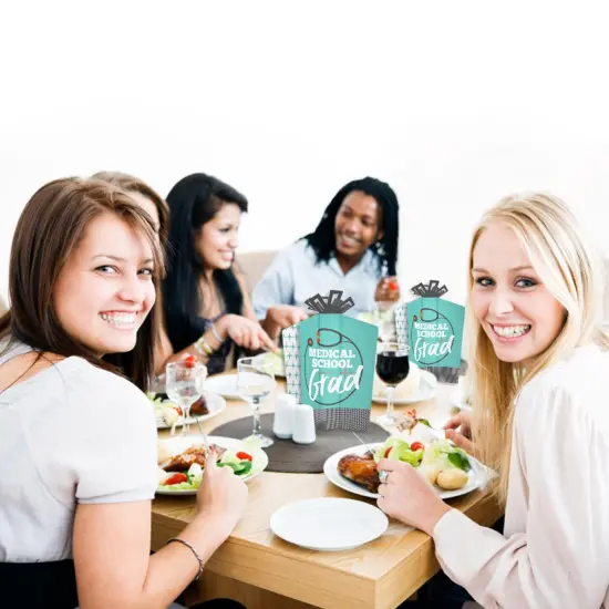 Big Dot of Happiness Medical School Grad - Table Decorations - Doctor Graduation Party Fold and Flare Centerpieces - 10 Count {7}