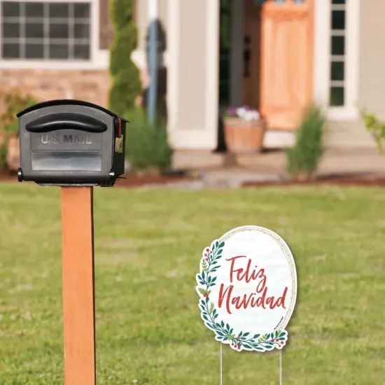 Big Dot of Happiness Feliz Navidad - Outdoor Lawn Sign - Holiday and Spanish Christmas Party Yard Sign - 1 Piece {3}