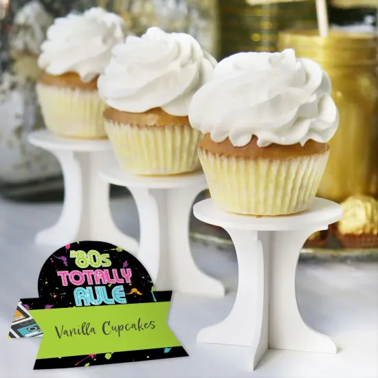 Big Dot of Happiness 80&rsquo;s Retro - Totally 1980s Party Tent Buffet Card - Table Setting Name Place Cards - Set of 24 {6}