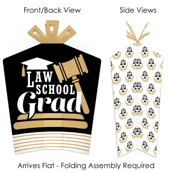 Big Dot of Happiness Law School Grad - Table Decorations - Future Lawyer Graduation Party Fold and Flare Centerpieces - 10 Count {3}