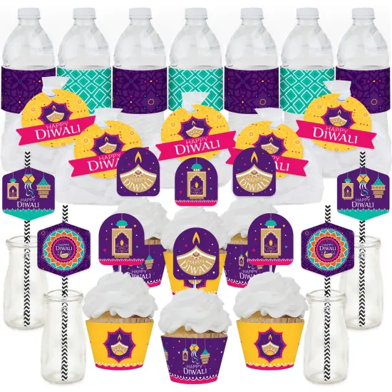 Big Dot of Happiness Happy Diwali - Festival of Lights Party Favors and Cupcake Kit - Fabulous Favor Party Pack - 100 Pieces {1}