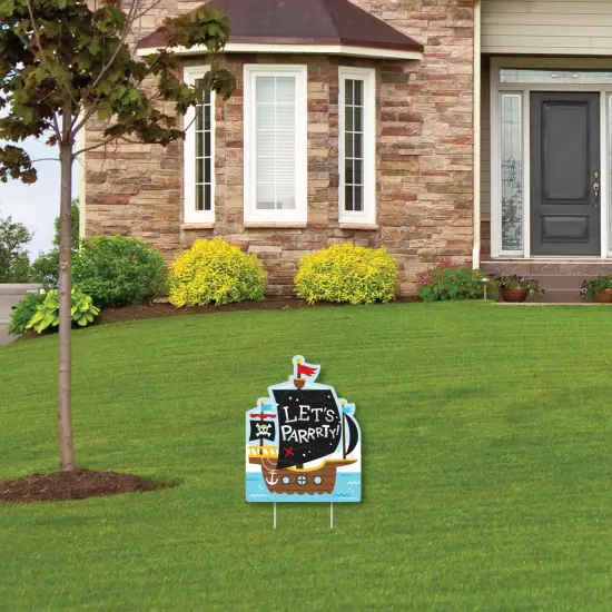 Big Dot of Happiness Pirate Ship Adventures - Outdoor Lawn Sign - Skull Birthday Party Yard Sign - 1 Piece {4}