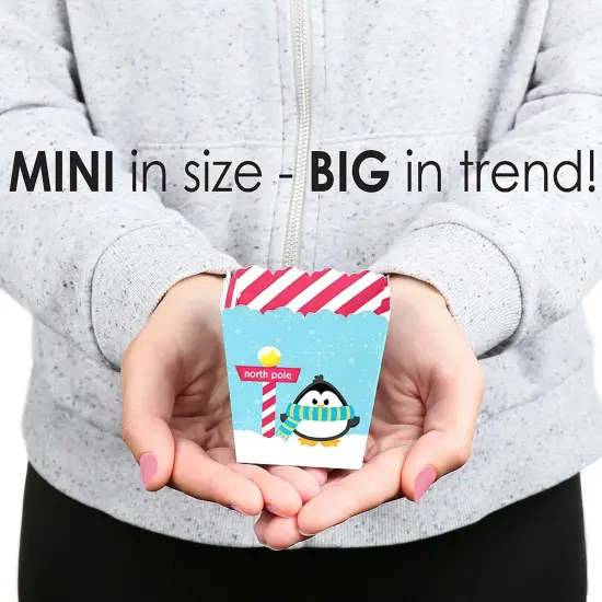 Big Dot of Happiness Holly Jolly Penguin - Party Mini Favor Boxes - Holiday and Christmas Party Treat Candy Boxes - Set of 12 {6}