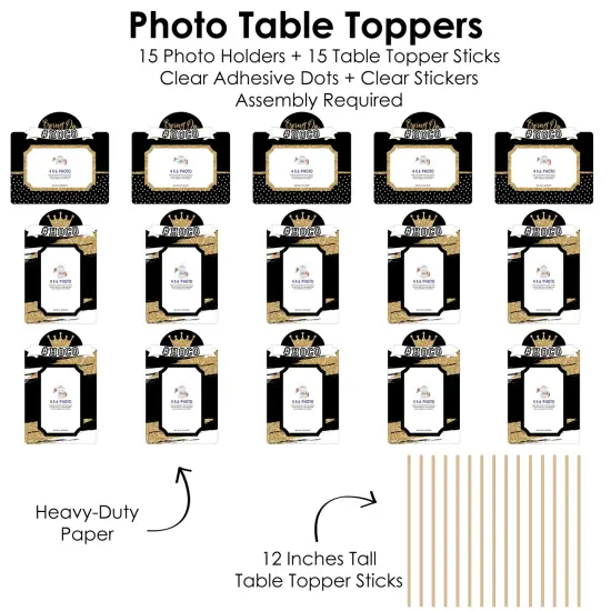 Big Dot of Happiness HOCO Dance - Homecoming Picture Centerpiece Sticks - Photo Table Toppers - 15 Pieces {6}