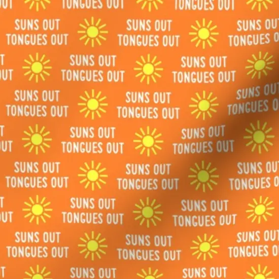 Various Fabrics by the Yard or Fat Quarter Suns Out Tongues Out Fun Summer Dog Orange Custom Printed Fabric by Spoonflower {7}