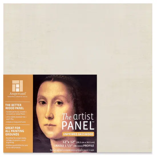 Ampersand Value Series Artist Wood Panel - 12" x 12", 1-1/2" Cradle {1}