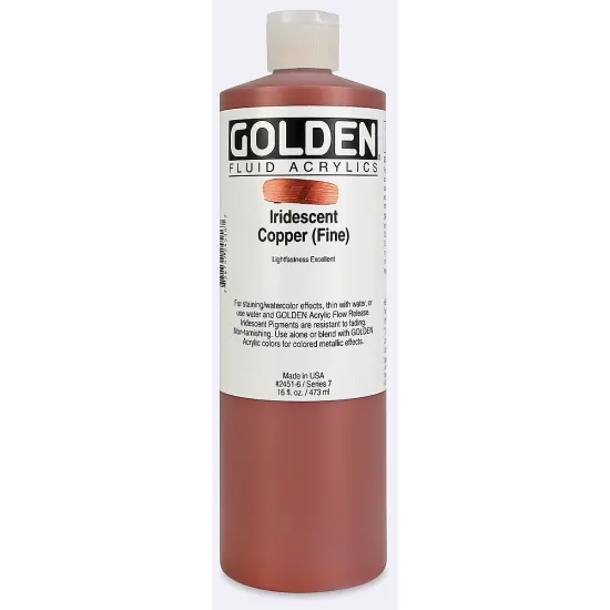 Golden Fluid Acrylics - Iridescent Copper (Fine), 16 ozbottle {2}