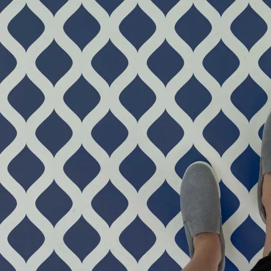 Amina Wall, Floor, Tile, Patio, Concrete Stencil {3}