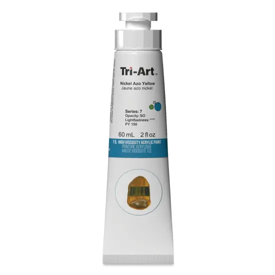 Tri-Art High Viscosity Artist Acrylic - Nickel Azo Yellow, 60 ml tube {1}