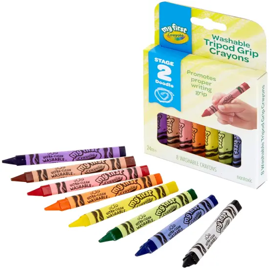 Multipack of 8 - Crayola My First Washable Tripod Grip Crayons-8/Pkg {3}