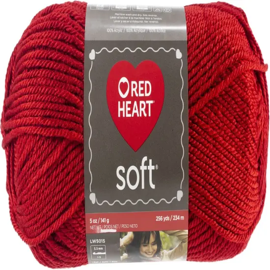 Multipack of 6 - Red Heart Soft Yarn-Really Red {2}
