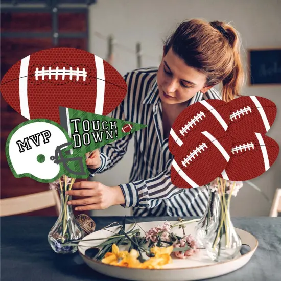 Big Dot of Happiness End Zone - Football - Baby Shower or Birthday Party Centerpiece Sticks - Showstopper Table Toppers - 35 Pieces {4}