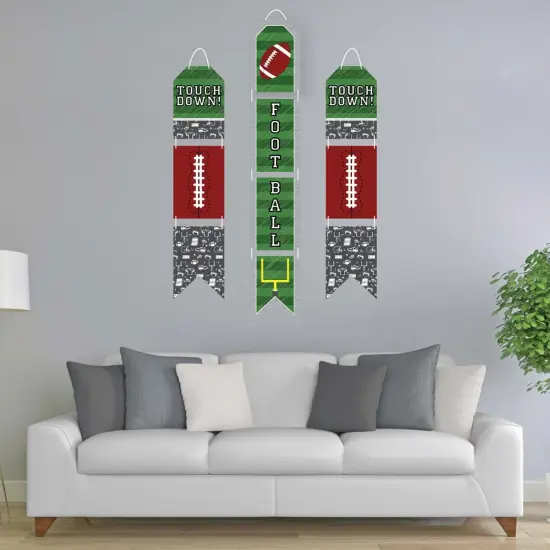 Big Dot of Happiness End Zone - Football - Hanging Vertical Paper Door Banners - Baby Shower or Birthday Party Wall Decoration Kit - Indoor Door Decor {3}