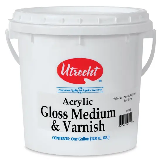 Utrecht Artists' Acrylic Fluid Medium - Gloss Medium, 128 oz {2}