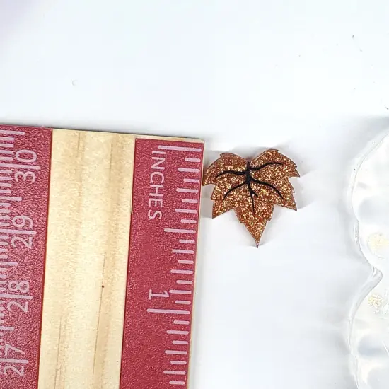 Fall Leaf Maple Stud Earring Mold(A9) {3}