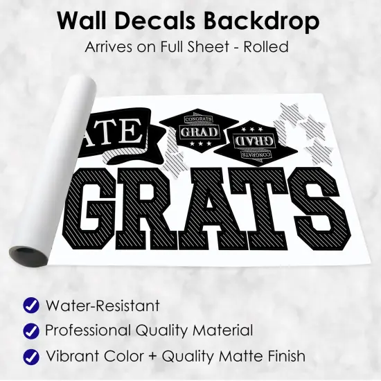 Big Dot of Happiness Graduation Cheers Party Photo Backdrop - Wall Decals {7}