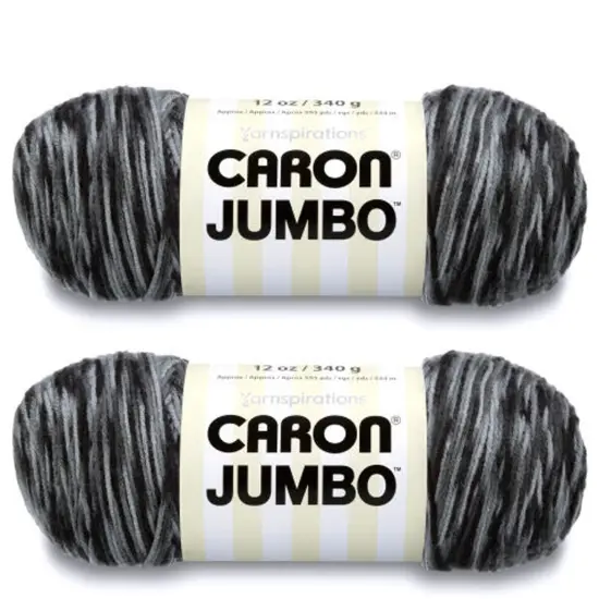 Caron Jumbo Prints Dalmatian Yarn - 2 Pack of 340g/12oz - Acrylic - 4 Medium (Worsted) - 595 Yards - Knitting/Crochet {1}