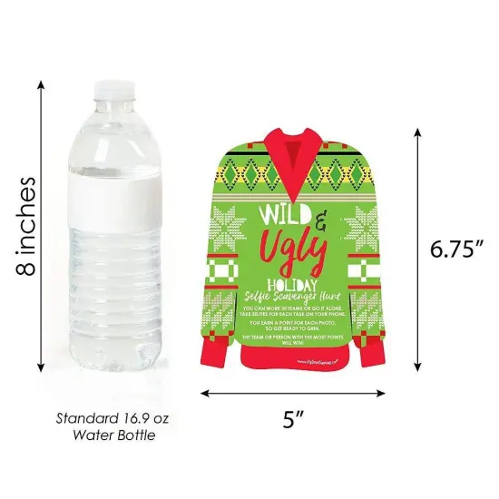 Big Dot of Happiness Wild and Ugly Sweater Party - Selfie Scavenger Hunt - Holiday and Christmas Animals Party Game - Set of 12 {4}