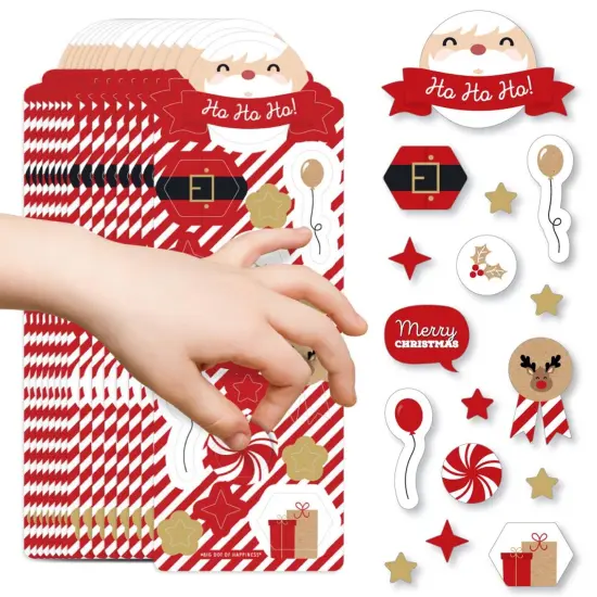 Big Dot of Happiness Jolly Santa Claus - Christmas Party Favor Kids Stickers - 16 Sheets - 256 Stickers {1}