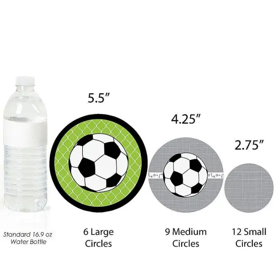 Big Dot of Happiness Goaaal - Soccer - Baby Shower or Birthday Party Giant Circle Confetti - Party Decorations - Large Confetti 27 Count {4}