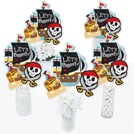 Big Dot of Happiness Pirate Ship Adventures - Skull Birthday Party Centerpiece Sticks - Table Toppers - Set of 15 {3}