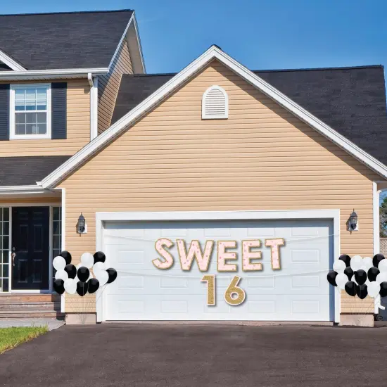 Big Dot of Happiness Sweet 16 - Large 16th Birthday Party Decorations - Sweet 16 - Outdoor Letter Banner {3}