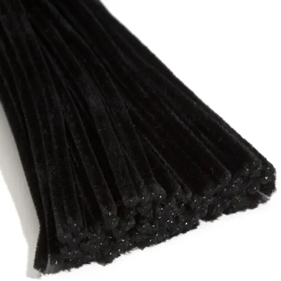 CousinDIY Chenille Stems 6mmx12" 100/Pkg-Black {5}