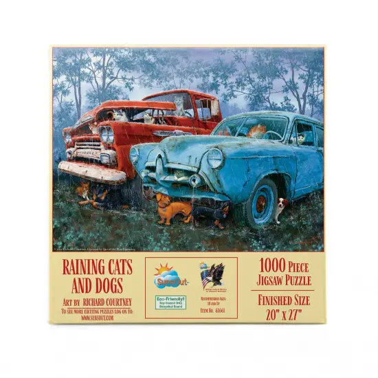 Sunsout Raining Cats and Dogs 1000 pc Jigsaw Puzzle 61661 {3}
