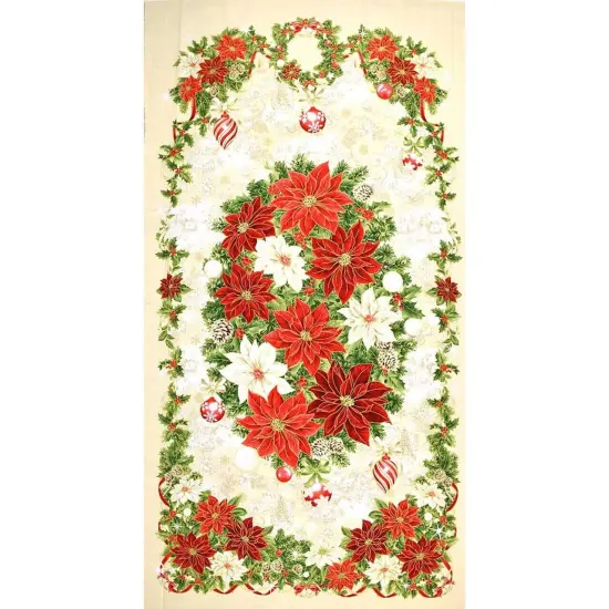 Rejoice Metallic fabric Panel 23x44" by P & B Textiles. Sold by the panel {2}