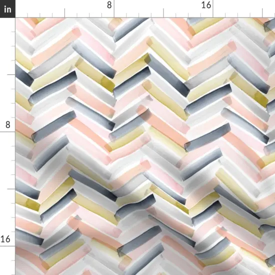 Various Fabrics by the Yard or Fat Quarter Chevron Blush Navy Pink Stripe Gray Mustard Modern Watercolor Herringbone Geometric Custom Printed Fabric by Spoonflower {2}