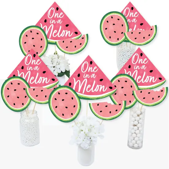 Big Dot of Happiness Sweet Watermelon - Fruit Party Centerpiece Sticks - Table Toppers - Set of 15 {3}