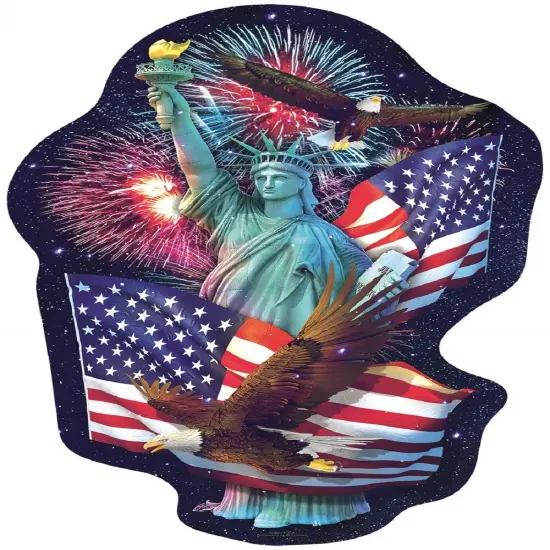 Sunsout Freedom's Light 1000 pc Special Shape Fourth of July Jigsaw Puzzle 97016 {1}