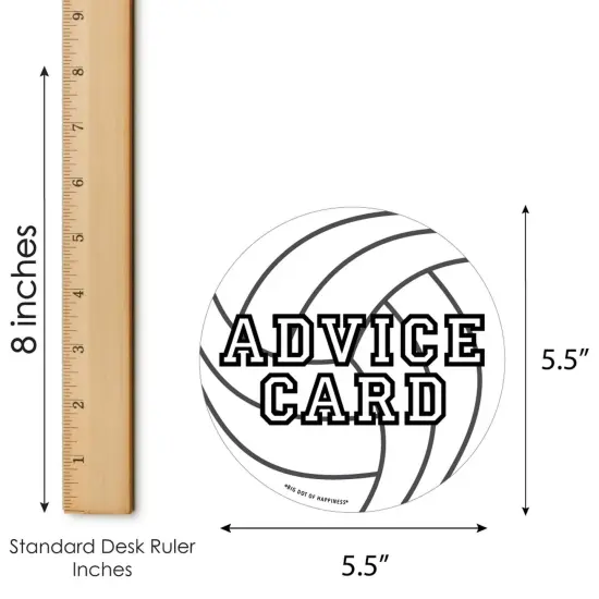 Big Dot of Happiness Bump, Set, Spike - Volleyball - Wish Card Baby Shower Activities - Shaped Advice Cards Game - Set of 20 {6}