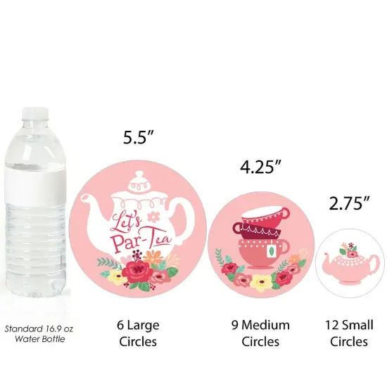 Big Dot of Happiness Floral Let's Par-Tea - Garden Tea Party Giant Circle Confetti - Party Decorations - Large Confetti 27 Count {3}