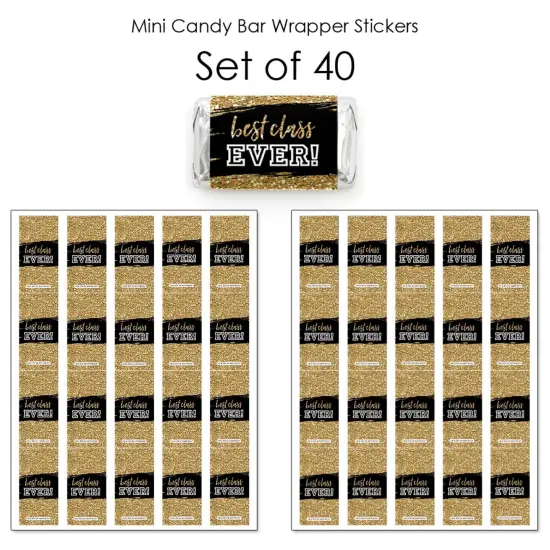 Big Dot of Happiness Reunited - Mini Candy Bar Wrapper Stickers - School Class Reunion Party Small Favors - 40 Count {4}