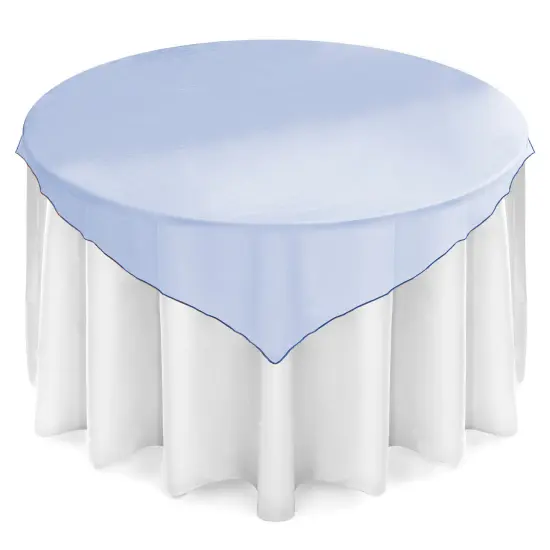 Lann's Linens Organza Wedding Table Overlay - Tablecloth Topper (72" Square) {4}