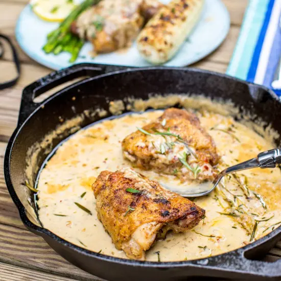 Lodge Round Cast Iron Pan Seasoned for Use on Grill or in Oven USA Made 10.25 in {4}