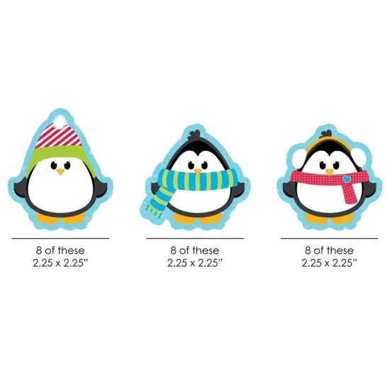 Big Dot of Happiness Holly Jolly Penguin - DIY Shaped Holiday and Christmas Cut-Outs - 24 Count {3}