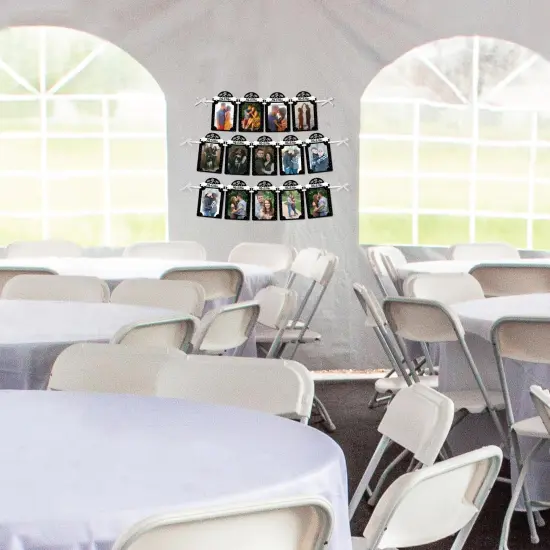 Big Dot of Happiness Mr. and Mrs. - DIY Black and White Wedding or Bridal Shower Decor - Picture Display - Photo Banner {4}